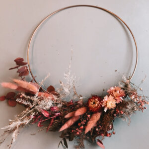 Workshop floral hoop